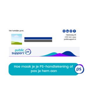 Pas je Public Support e-mailhandtekening aan!