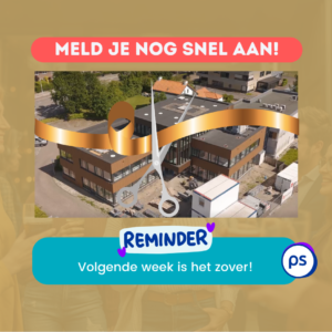 Reminder – over 1 week de feestelijke opening van ons nieuwe pand – meld je nog aan!